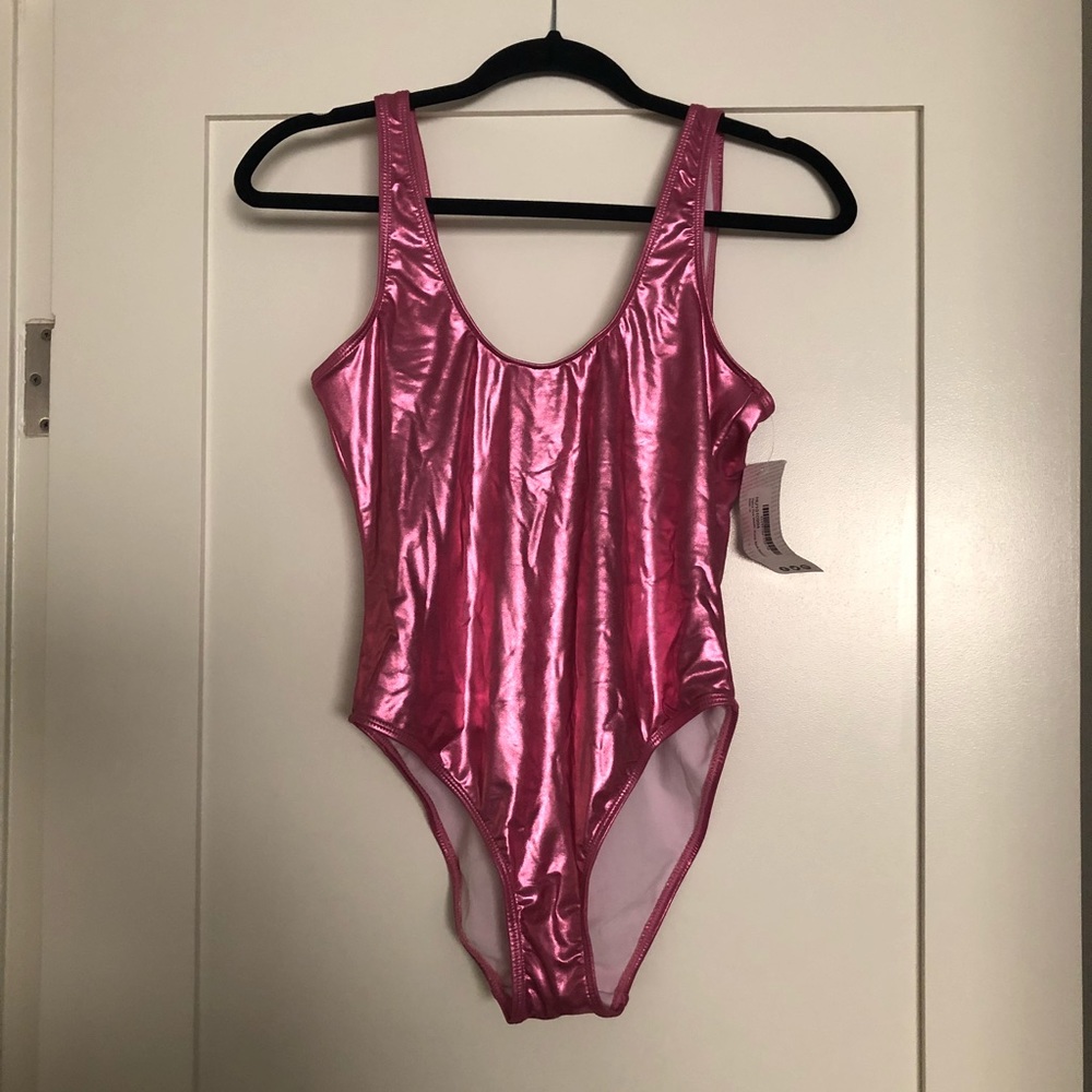 Pink Metallic Swimsuit